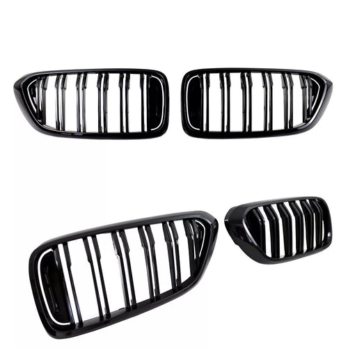Griglia nera lucida doppia barra per BMW Serie 6 GT G32 LCI 2020>