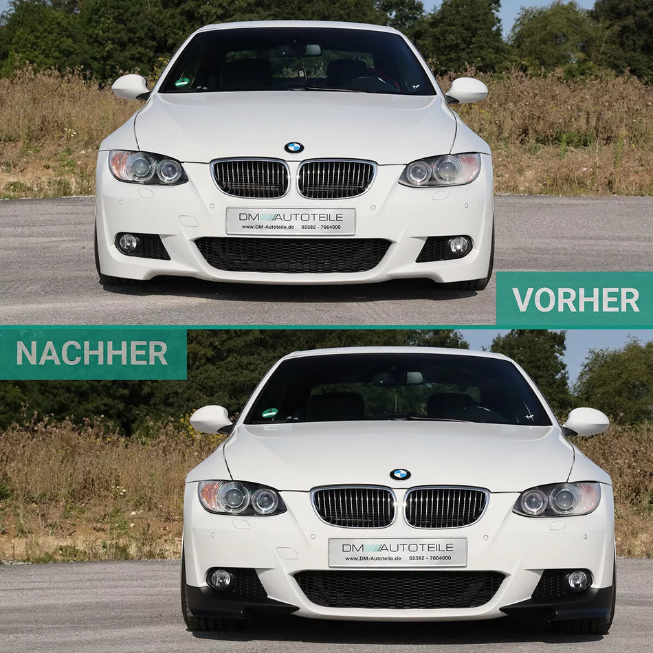 Set flaps labbra angoli Nero Opaco per BMW Serie 3 E92 E93 M pacchetto