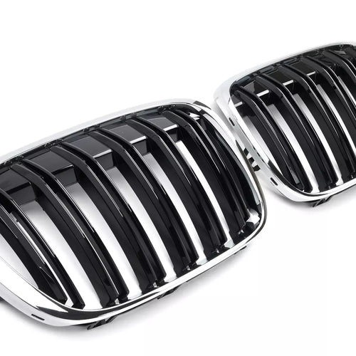 per BMW X1 F48 2015-2019 SPORT DOPPIA BARRA CROMATA NERO