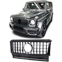 Griglia radiatore sportiva nera lucida cromata per Mercedes Classe G W463 90-18