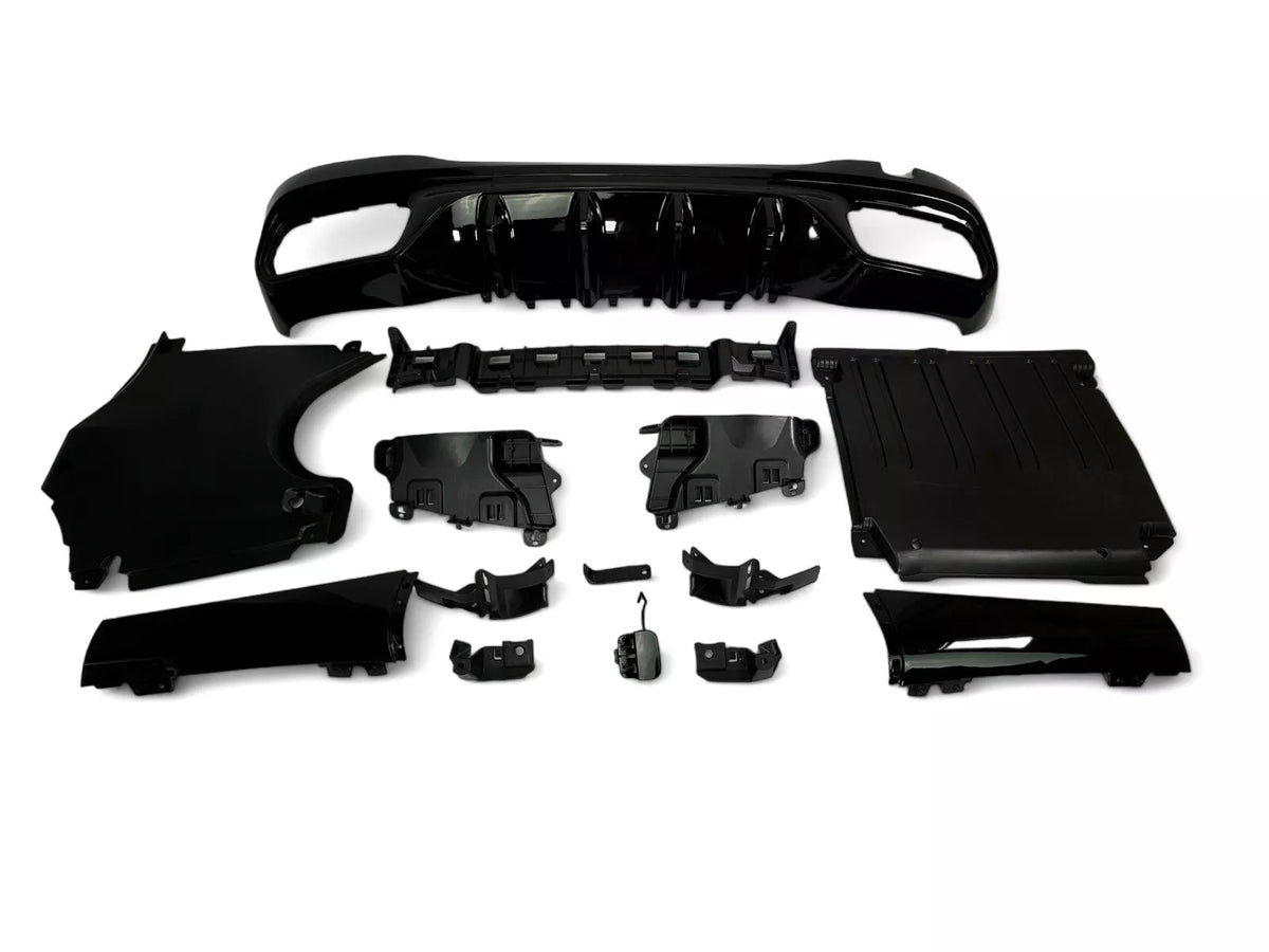 Diffusore + Terminali di Scarico (NERO) per Mercedes W206 S206 – vista 3