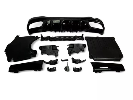 Diffusore + Terminali di Scarico (NERO) per Mercedes W206 S206 – vista 3