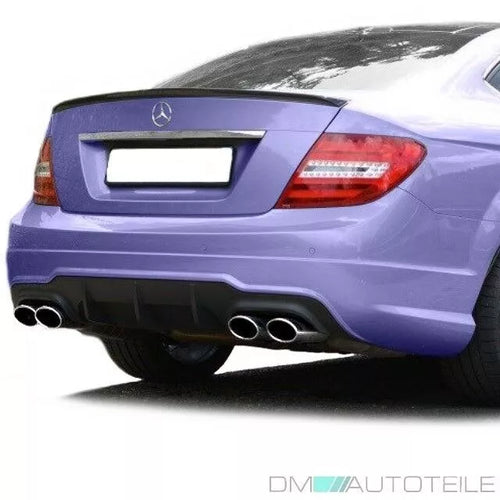 Paraurti Posteriore Mercedes W204 C204 Diffusore + SUPPORTO per C63 AMG