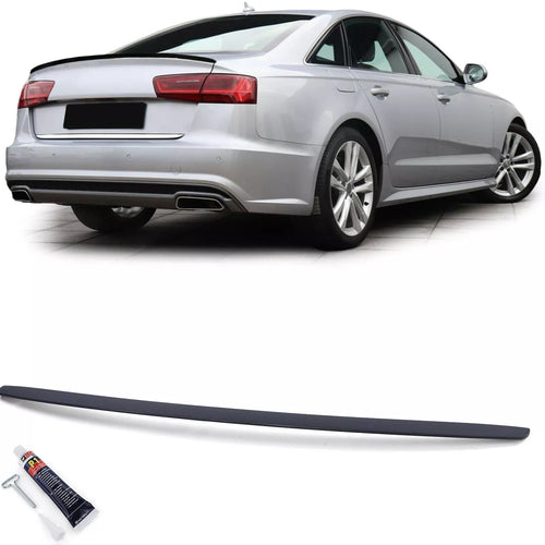 Spoiler posteriore sportivo labbro nero opaco per Audi A6 C7 berlina 11-18
