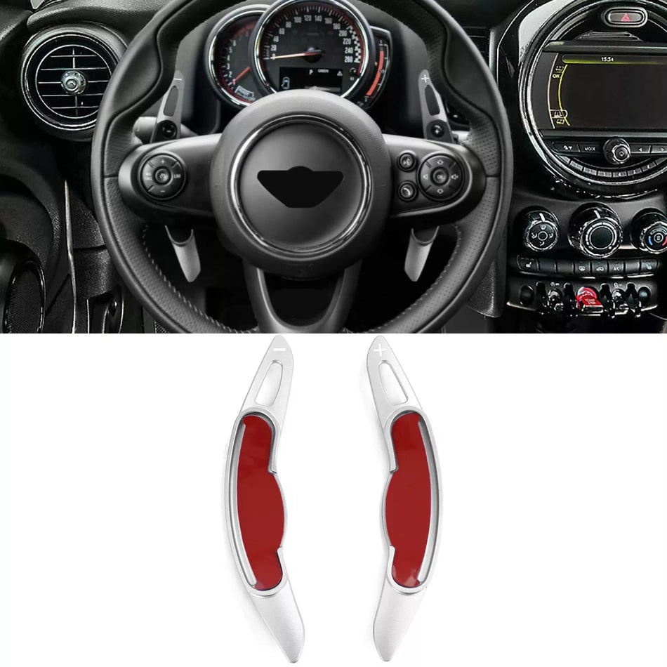 Palette Cambio Alluminio Argento Adatta per Mini Cooper F55 F56 Cabrio F57