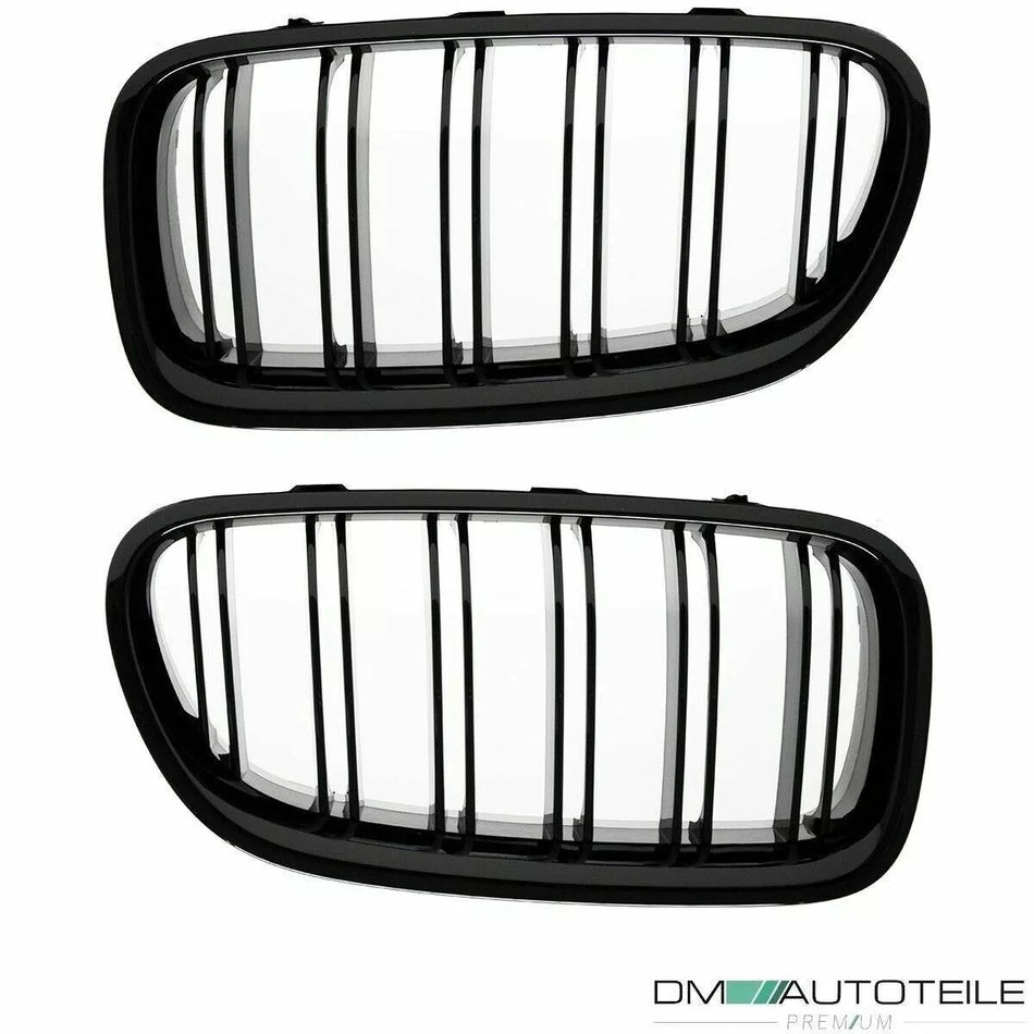 DM Nightvision set Griglia Nero Lucido doppio ponte per BMW F10 F11