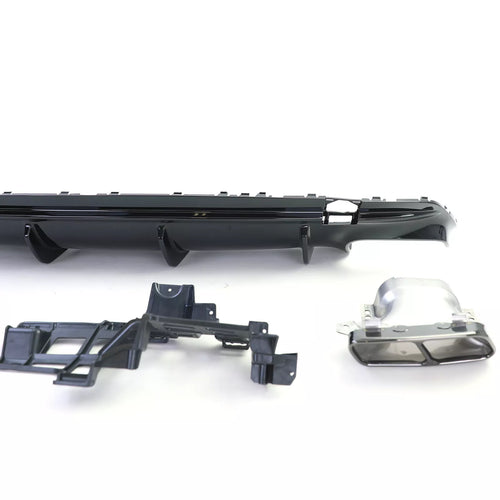 Diffusore Posteriore Sport Nero Terminali Nero, per Mercedes CLA C117 16-19