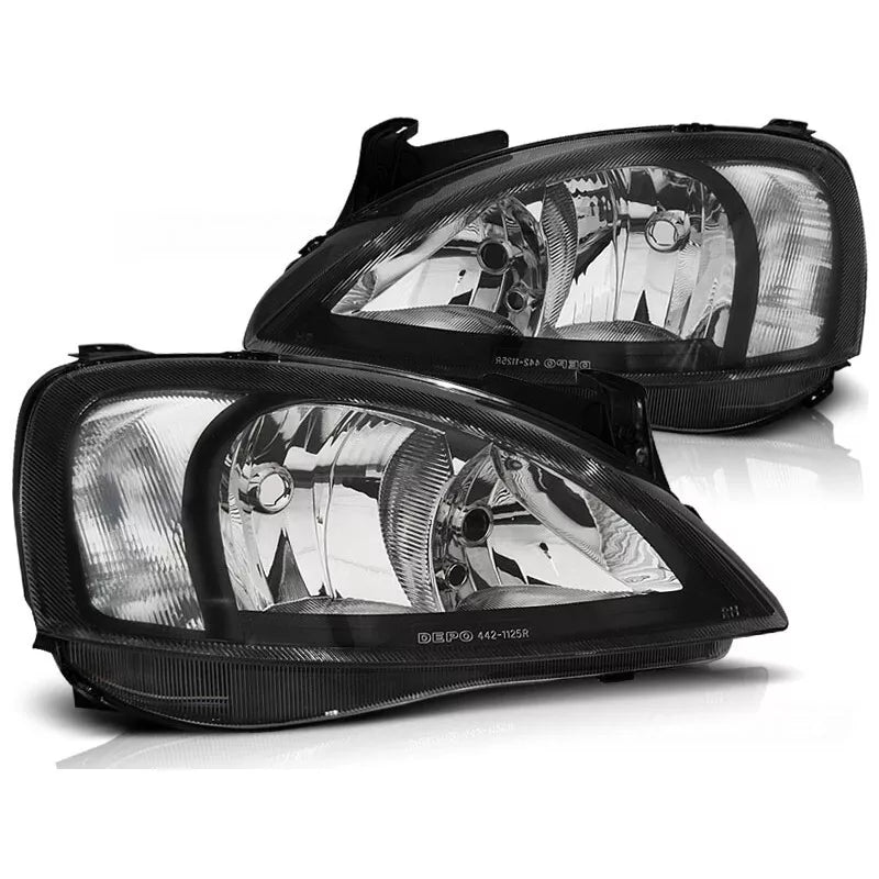 Fari vetro per Opel Corsa C 2000-2006 Nero