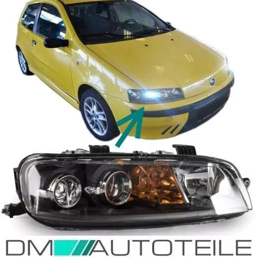 Fari elettrico Fiat Punto 188 99-03 LWR H1/H1 destro Nero
