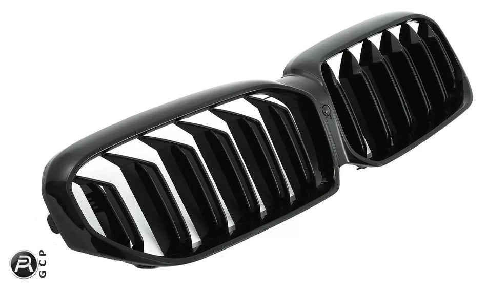per BMW SERIE 5 G30 G31 LCI SPORT GRIGLIA RADIATORE DOPPIA BARRA LUCIDA NERO