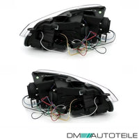 Set fari CCFL LED Angel Eyes neri per BMW Serie 1 E81 E87 E82 E88