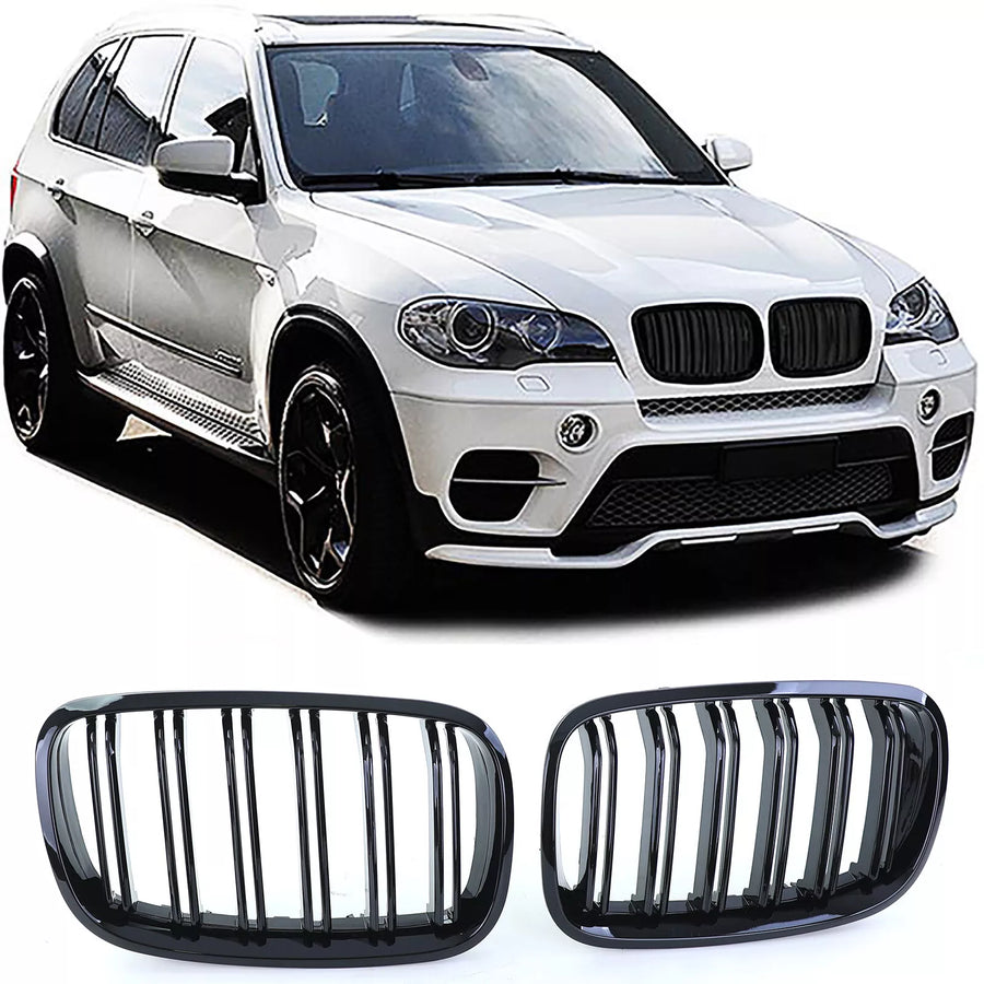 Griglia Sport doppia barra prestazioni lucida adatta, per BMW X5 E70 X6 E71