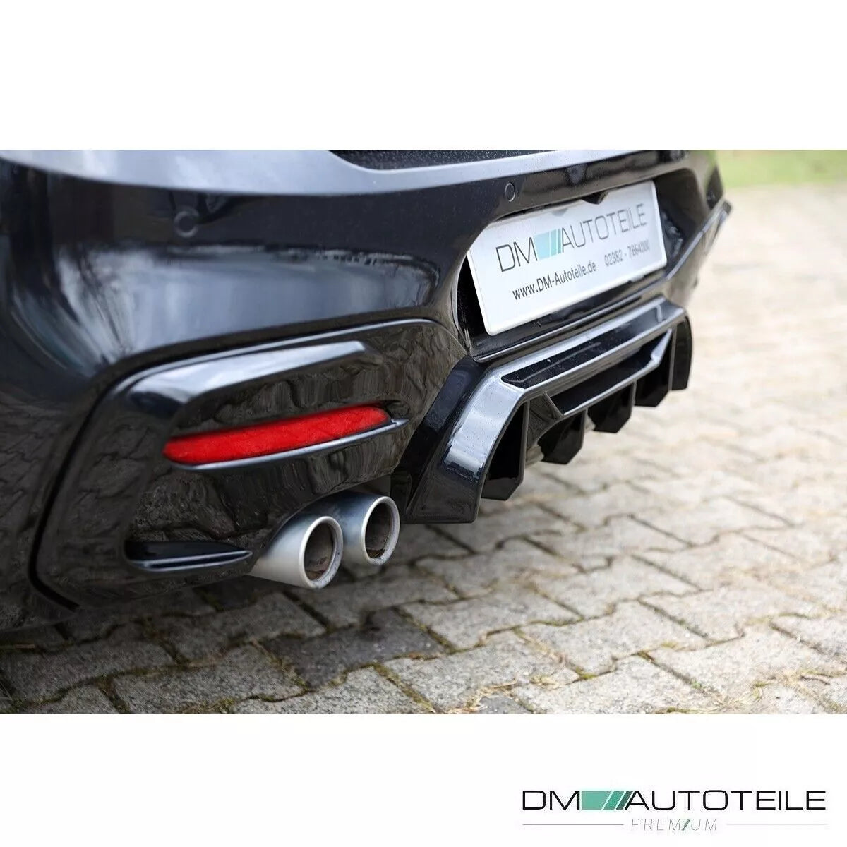 Competition diffusore Nero Lucido per BMW F20 F21 M135 M140 LCI 2015 – vista 2