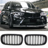 per BMW X5 X6 F15 F16 SPORT GRIGLIA RADIATORE DOPPIA BARRA NERO OPACO