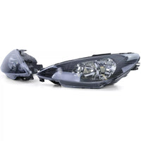 Fari Vetro Trasparente Nero H7 H7 + Adattatore per Peugeot 206 1998-2008