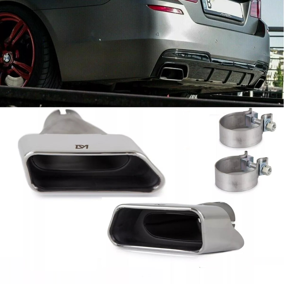 Maschere di scarico cromate maschere quadrate per BMW Serie 5 F10 F11 M 550 M