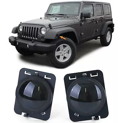 Frecce laterali LED nere coppia fumo adatte per Jeep Wrangler JK 07-17