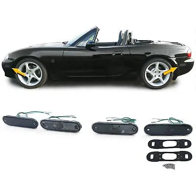 Kit Luci Laterali Riflettori Nero Fumo per Mazda MX5 89-05