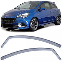 Deflettori Antivento Antipioggia Nero Smoke Opel Corsa D 06-14 E 14-19 3 Porte