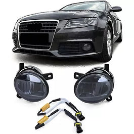 Fendinebbia LED vetro trasparente nero fumo per Audi A4 8K A6 4F Q5 Seat Exeo