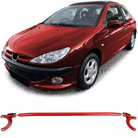 Barra alluminio rossa anteriore 3 pz regolabile, per Peugeot 206 + CC SW 98-08