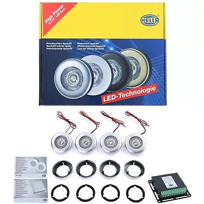 4x Luci Interne Hella Celis Argento per Barca Caravan Camper 9 - 32 Volt