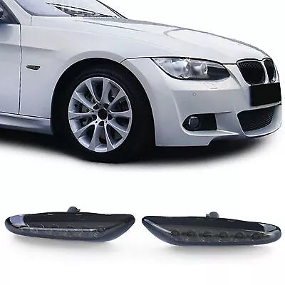 Frecce laterali LED nero fumo adatto per BMW Serie 3 E46 01-05 E90 E91 E92 E93