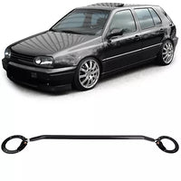 Barra cupola alluminio nera anteriore regolabile per VW Golf 3 Vento Passat 35i