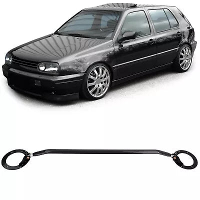 Barra cupola alluminio nera anteriore regolabile per VW Golf 3 Vento Passat 35i