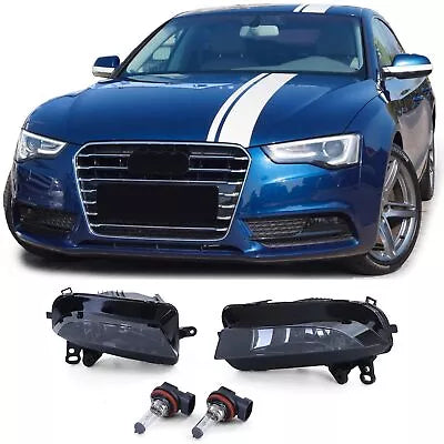 Coppia fendinebbia nero fumo adatti per Audi A5 8T 8F 11-17 non S-Line