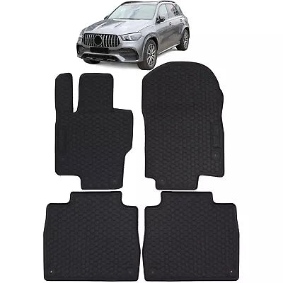Tappetini auto in gomma neri set premium per Mercedes GLE V167 dal 2018