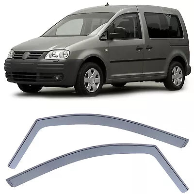 Deflettori pioggia antivento nero fumo per VW Caddy 3 2K 04-15