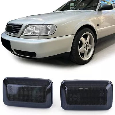 Frecce laterali LED nero fumo adatto per Audi 80 B4 90 100 200 V8 A6 C4