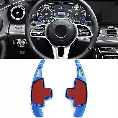 Palette Cambio Alluminio Blu per Mercedes CLA C117 C118 CLS C218 C257