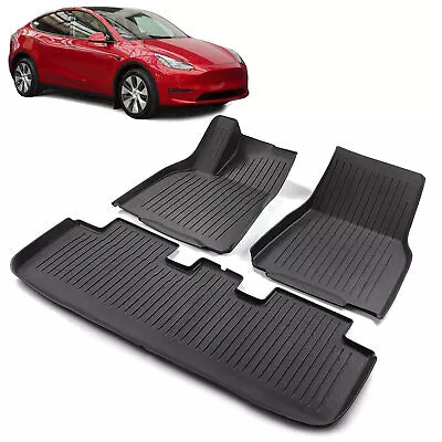 Tappetini neri PREMIUM LINE adatti per Tesla Model Y dal 2019