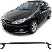 Barra alluminio nera anteriore 3 pz regolabile, per Peugeot 206 + CC SW 98-08
