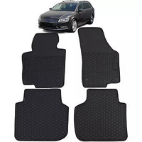 Tappetini auto in gomma neri set premium per VW Passat B6 3C 2005-2010