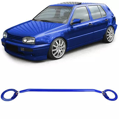 Barra alluminio blu anteriore 3 pezzi regolabile per VW Golf 3 Vento Passat 35i