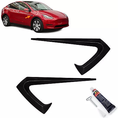 Spoiler bordi fotocamera laterale nero lucido adatto, per Tesla Model 3