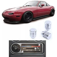 Riscaldamento Pulsanti di Regolazione Cromo Set 3 Pezzi Mazda MX5 NA 89-98