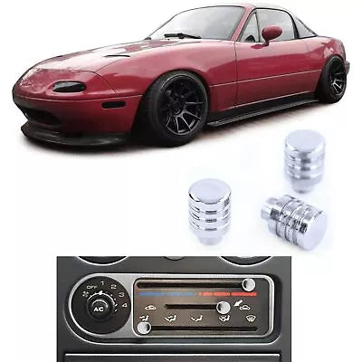 Riscaldamento Pulsanti di Regolazione Cromo Set 3 Pezzi Mazda MX5 NA 89-98