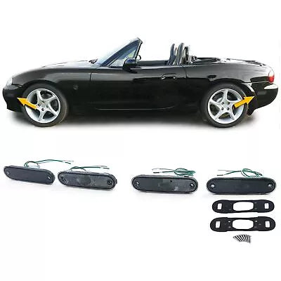 Kit Luci Laterali Riflettori Nero Fumo, per Mazda MX5 89-05