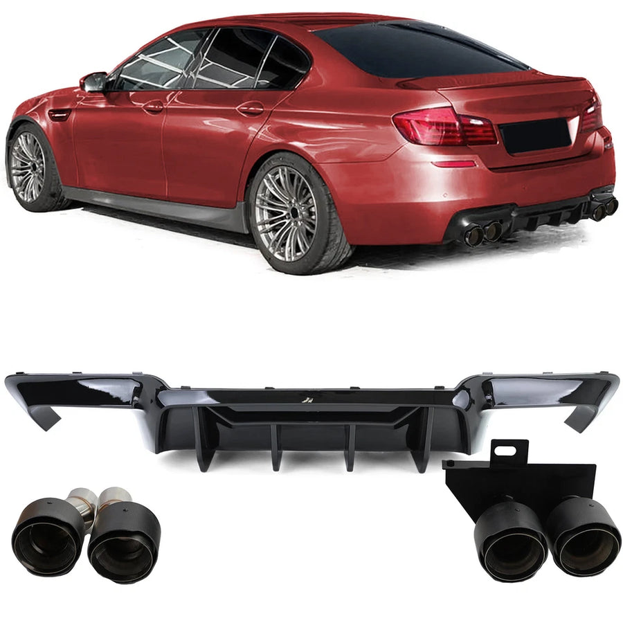 Trasformazione diffusore posteriore + terminali carbonio per BMW F10 F11