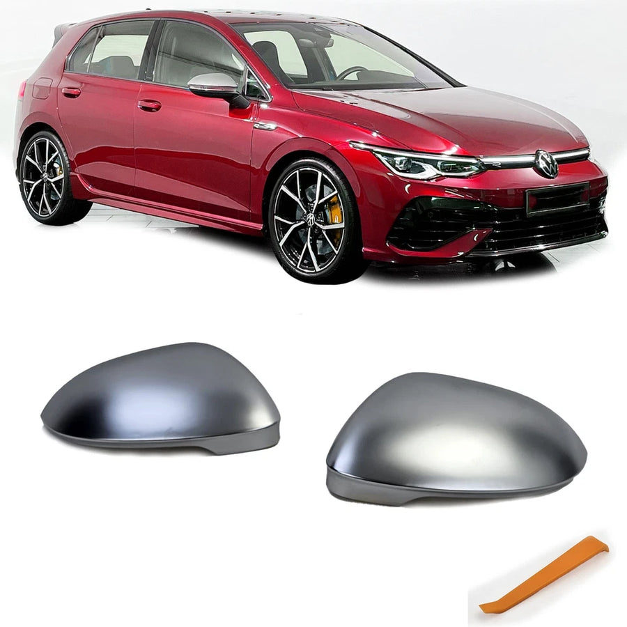 Calotte specchietti argento opaco da sostituire per VW Golf 8+ID.3