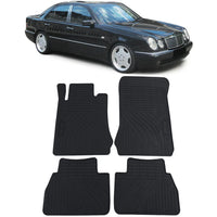 Tappetini auto in gomma neri set premium, per Mercedes Classe E W210 S210 95-02