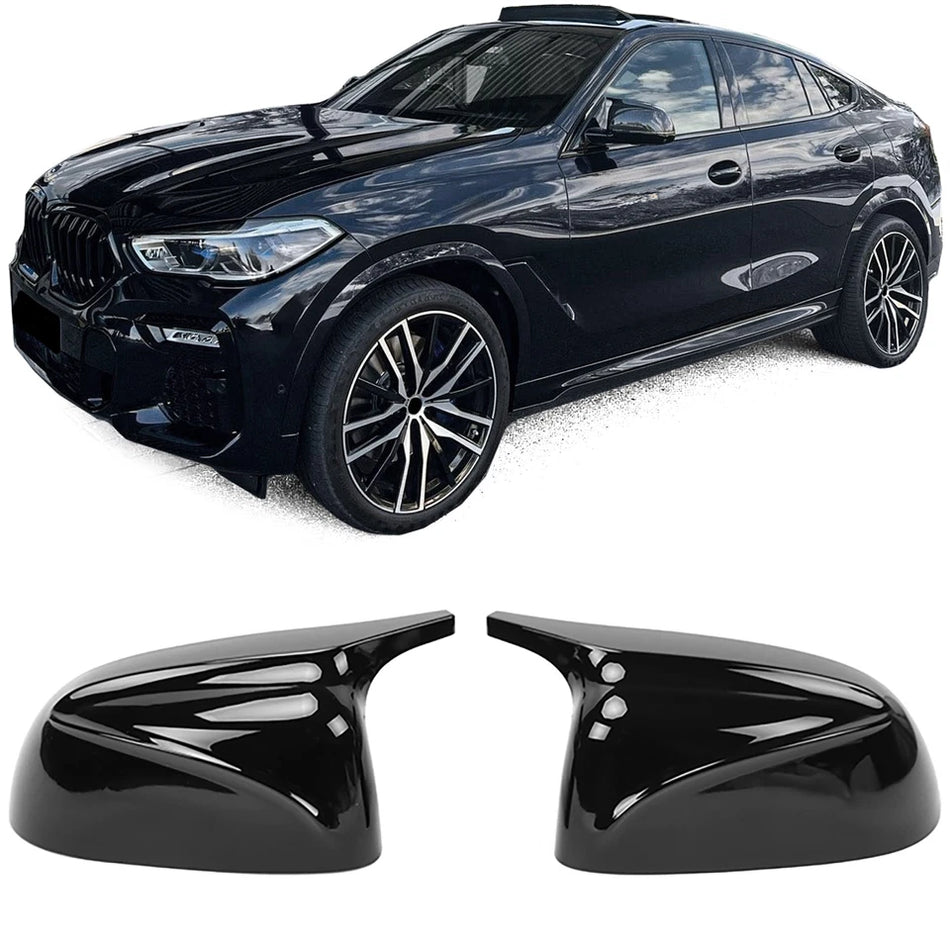 Ricambio calotte specchietti nero lucido adatte, per BMW X5 G05 X6 G06 X7 G07