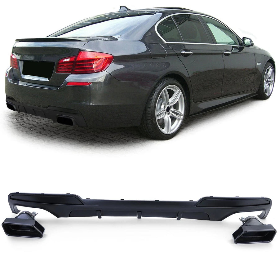 Diffusore posteriore + terminali 550 Performance nero opaco per BMW F10 F11 535