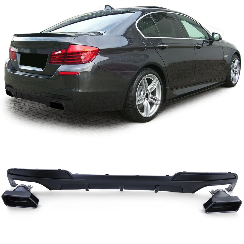 Diffusore posteriore + terminali 550 Performance nero opaco per BMW F10 F11 535