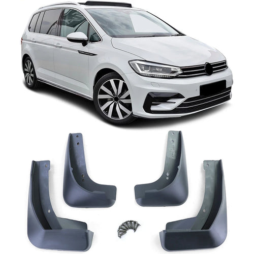Kit paraspruzzi anteriore e posteriore nero per VW Touran 2 5T Vorfacelift 15-21