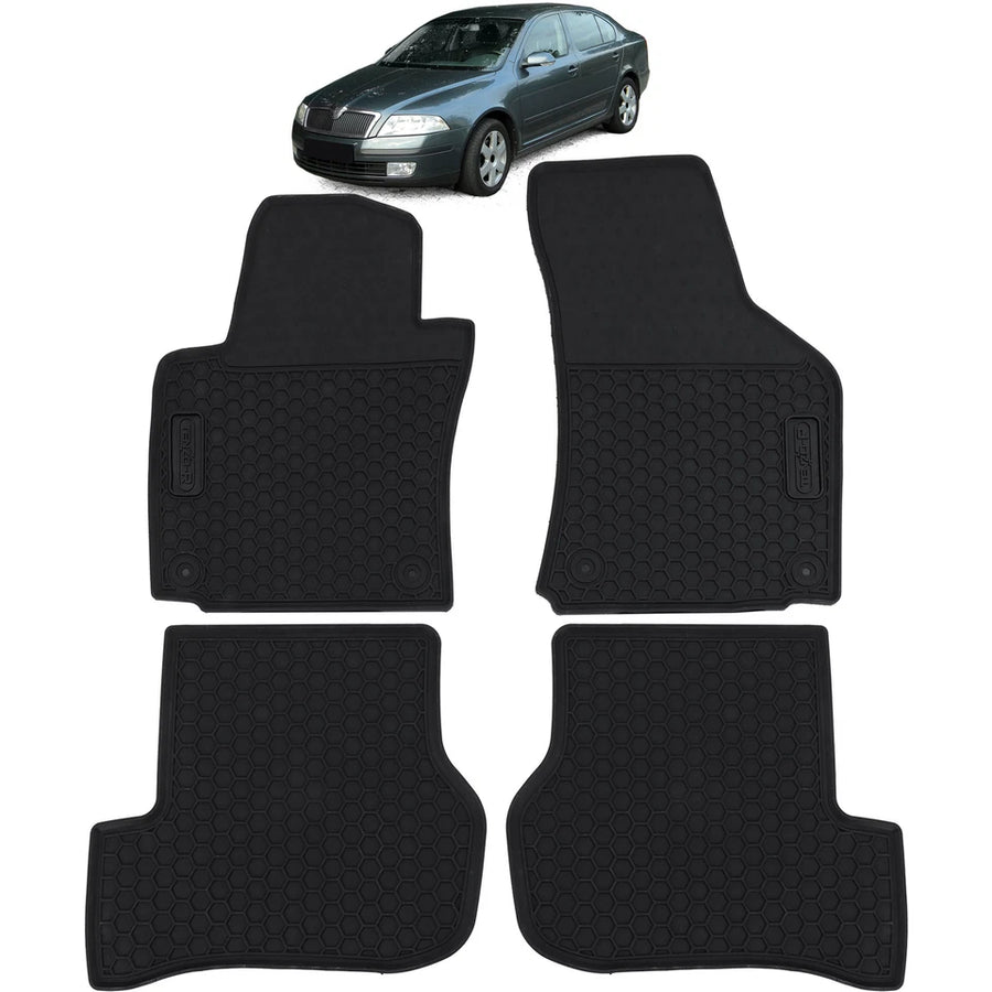 Tappetini in gomma premium set 4 pezzi neri per Skoda Octavia 1Z3 1Z5 04-13